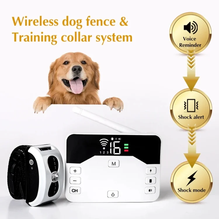 TBD06049428_B4.webp Pet Electronic Fence Wireless Stop Barker Outdoor Dog Collar Remote Control Dog Trainer - Image 5