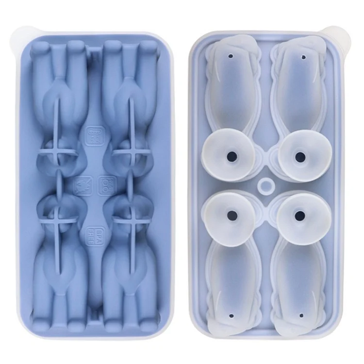 3D Dog Shaped Household Silicone Ice Mold Bar Ice Making Box