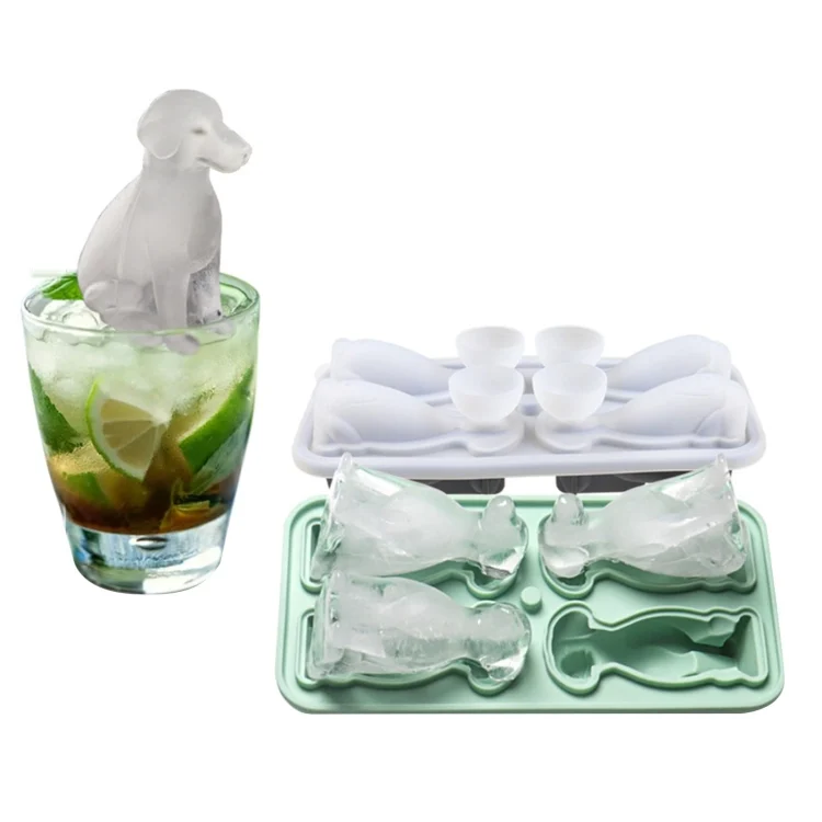 TBD06049454_B1.webp 3D Dog Shaped Household Silicone Ice Mold Bar Ice Making Box - Image 2
