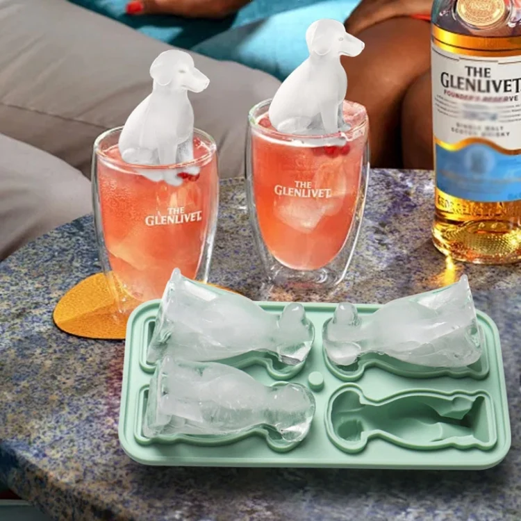 TBD06049454_B8.webp 3D Dog Shaped Household Silicone Ice Mold Bar Ice Making Box - Image 9