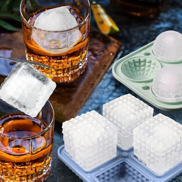 TBD06049491_B8.webp Bar Home Baking Silicone Ice Mold Whiskey Ice Box - Image 9