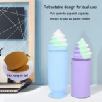 Silicone Pencil Case Pen Container Desk Large Capacity Stationery Case - Image 8