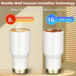 Stainless Steel Car Coffee Mug Double-Wall Vacuum Keep Cold Insulated Cup With Lanyard - Image 4
