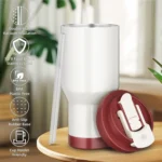 Stainless Steel Car Coffee Mug Double-Wall Vacuum Keep Cold Insulated Cup With Lanyard - Image 5