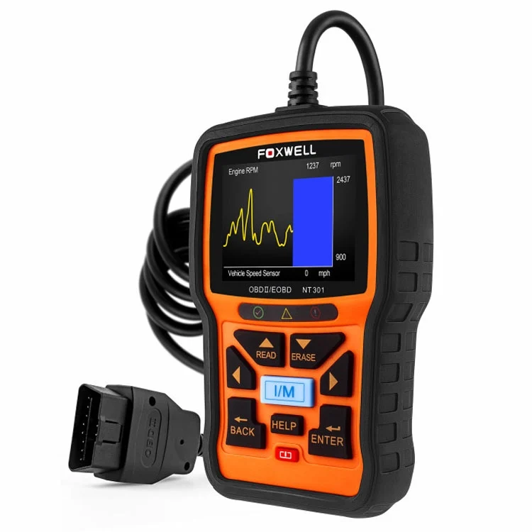 TBD06049543_1.webp FOXWELL NT301 OBD2 Car Fault Diagnostic Instrument Live Data Code Reader Tool - Image 2