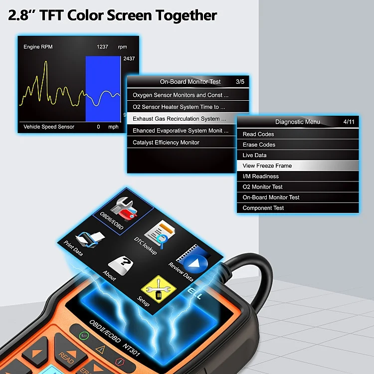 TBD06049543_8.webp FOXWELL NT301 OBD2 Car Fault Diagnostic Instrument Live Data Code Reader Tool - Image 9
