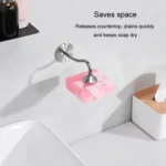 Bathroom Stainless Steel Magnetic Soap Holder Wall Mounted No Hole Soap Hanger - Image 3