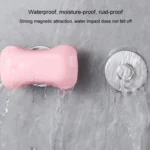 Bathroom Drainage Magnetic Soap Holder Punch-Free 304 Stainless Steel Soap Hanger - Image 5