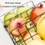 3-Layer Handheld Fruit Basket Removable Living Room Kitchen Bread Snacks Storage Basket - Image 5