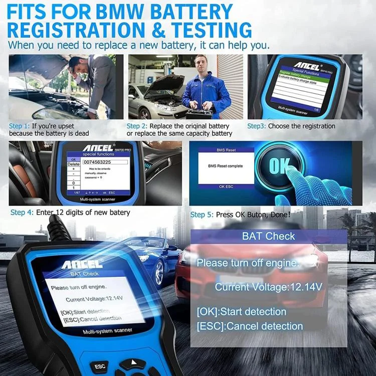 TBD06049608_9.webp ANCEL BM700 Upgraded Version For BMW Full System Diagnostic OBDII Tester Maintenance And Resetting Repair Tools - Image 10