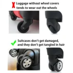 8pcs /Set Luggage Wheel Silicone Protective Cover Swivel Chair Wheel Sound Reducing Cover - Image 4