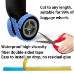 4pcs/ Set Cuttable Trolley Caster Cases Universal Wheel Silent Noise Reducing Silicone Protective Covers - Image 3