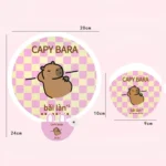 2-In-1 Portable Cute Cartoon Selfie Fill Light Reflector Folding Fan - Image 2