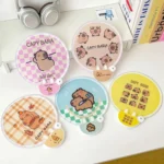 2-In-1 Portable Cute Cartoon Selfie Fill Light Reflector Folding Fan - Image 4