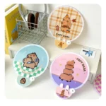 2-In-1 Portable Cute Cartoon Selfie Fill Light Reflector Folding Fan - Image 5