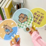 2-In-1 Portable Cute Cartoon Selfie Fill Light Reflector Folding Fan - Image 6