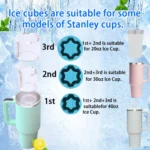 For Stanley Silicone Ice Compartment Large Capacity Ice Mould With Lid - Image 3