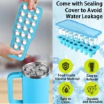 For Stanley Silicone Ice Compartment Large Capacity Ice Mould With Lid - Image 4