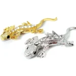 Zinc Alloy Rhinestone Gecko Metal 3D Car Sticker - Image 2