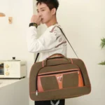 Large Capacity Travel Bag Men Short Trip Handheld Canvas Luggage Bag - Image 6