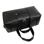 Large-capacity Business Handbag Men's Short Trip Travel Waterproof Leather Luggage Bag - Image 2