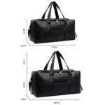 Large-capacity Business Handbag Men's Short Trip Travel Waterproof Leather Luggage Bag - Image 6