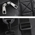 Large-capacity Business Handbag Men's Short Trip Travel Waterproof Leather Luggage Bag - Image 8