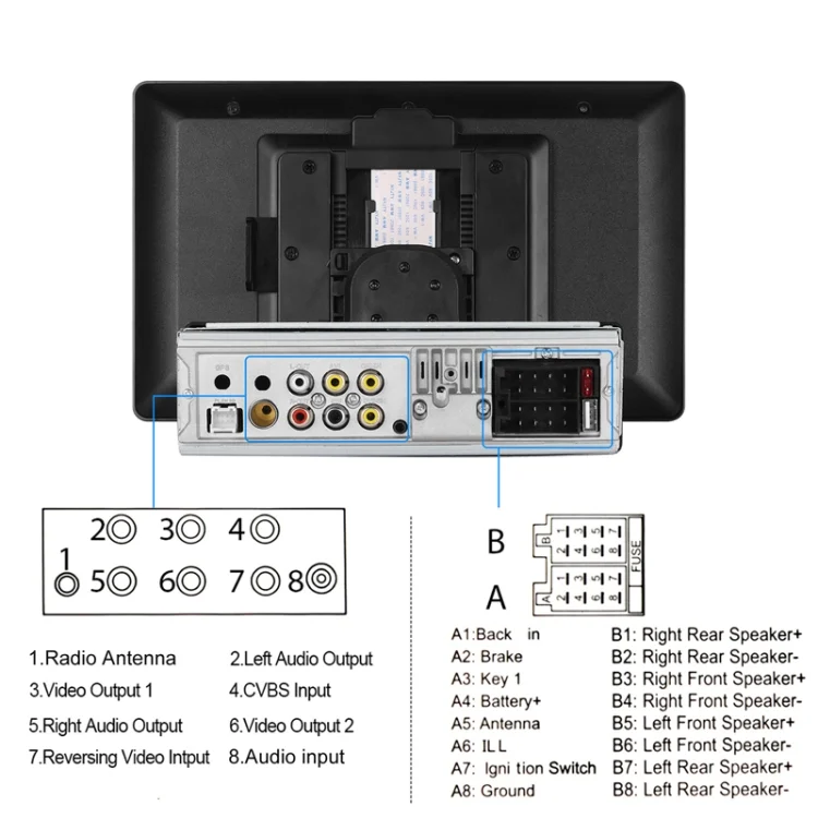 TBD06049696_B7.webp 10.4 Inch MP5 Single Butt Vertical Screen Manual Rotation Android Navigation With Wireless Carplay Backup Camera - Image 8