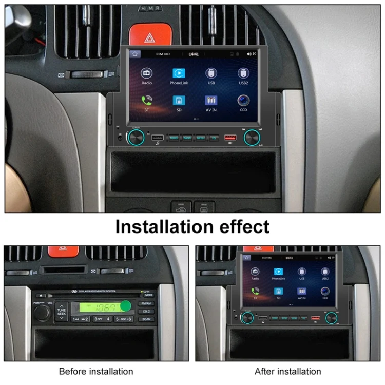 TBD06049700_B1.webp 6.2 Inch MP5 Player Single Butt Universal Wired CarPlay Car Monitor - Image 2
