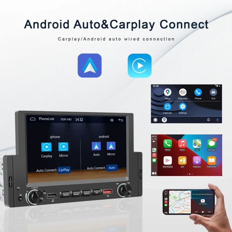 TBD06049700_B3.webp 6.2 Inch MP5 Player Single Butt Universal Wired CarPlay Car Monitor - Image 4
