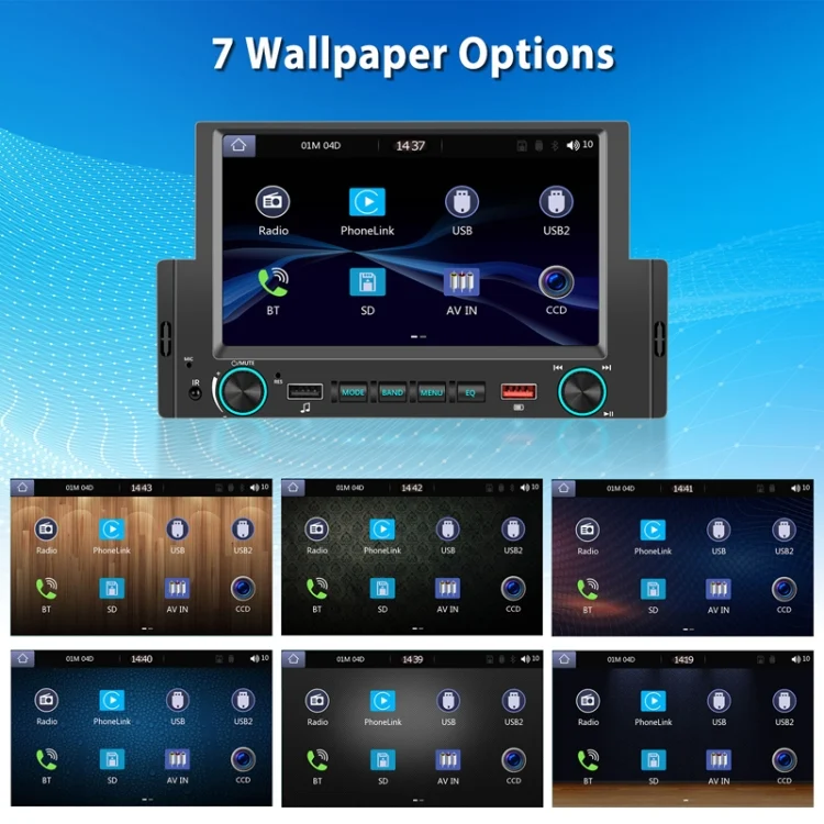 TBD06049700_B6.webp 6.2 Inch MP5 Player Single Butt Universal Wired CarPlay Car Monitor - Image 7
