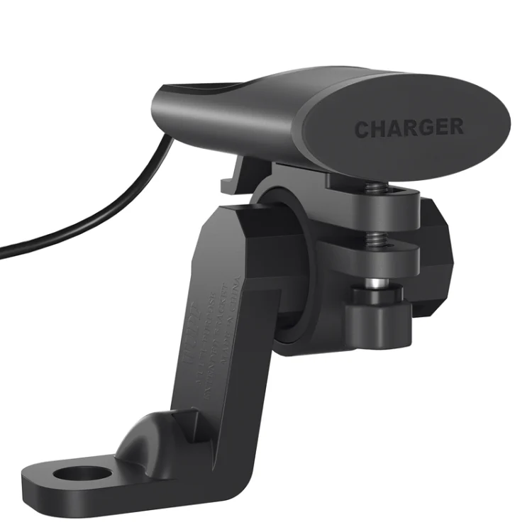 TBD06049706_1.webp Motorcycle PD+USB Fast Charging Mobile Phone Charger Rearview Mirror Extension Bracket - Image 2
