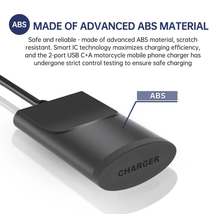 TBD06049706_5.webp Motorcycle PD+USB Fast Charging Mobile Phone Charger Rearview Mirror Extension Bracket - Image 6