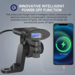 Motorcycle PD+USB Fast Charging Mobile Phone Charger Rearview Mirror Extension Bracket - Image 9
