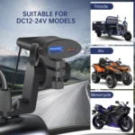 Motorcycle PD+USB Fast Charging Mobile Phone Charger Rearview Mirror Extension Bracket - Image 10