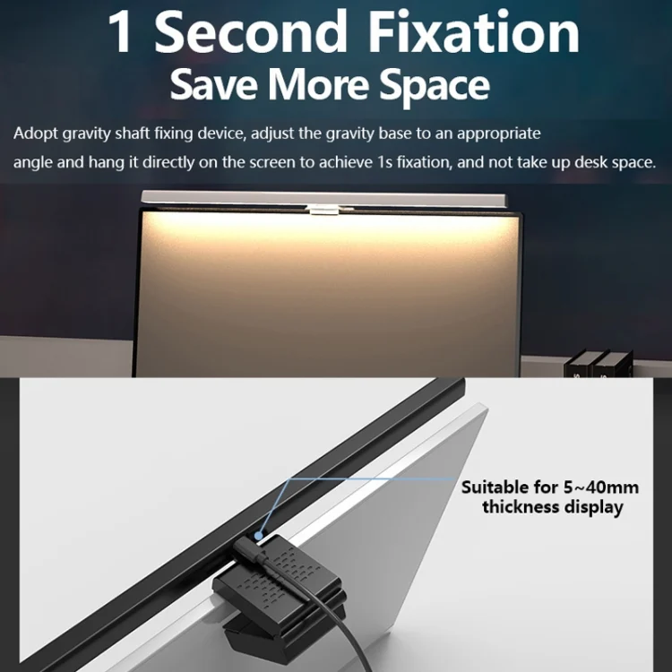 TBD06049716_B4.webp TB-301S 50cm Asymmetric No Video Flash Desk Lamp Timing Dimming Work Monitor Computer Screen Hanging Light - Image 5
