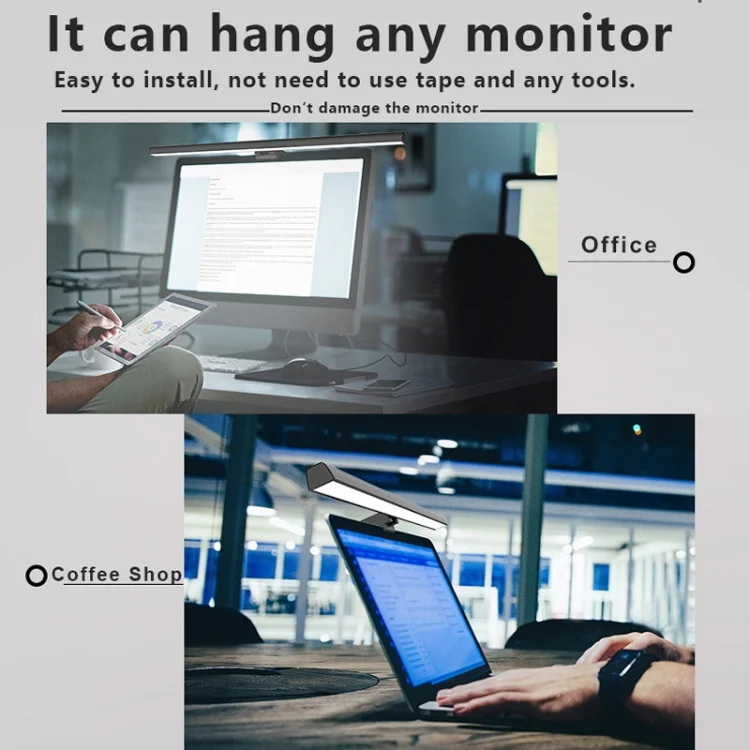 TBD06049716_B9.webp TB-301S 50cm Asymmetric No Video Flash Desk Lamp Timing Dimming Work Monitor Computer Screen Hanging Light - Image 10