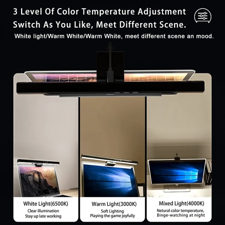 TBD06049727_B5.webp TB-30SA 33cm Timing Dimming Display Asymmetric Working Eye Care LED Desk Lamp Laptop Screen Hanging Light - Image 6