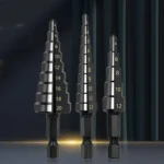 Hexagonal Shank Nitrided Straight Fluted Step Drill HSS Pagoda Drill Hole Opener - Image 2