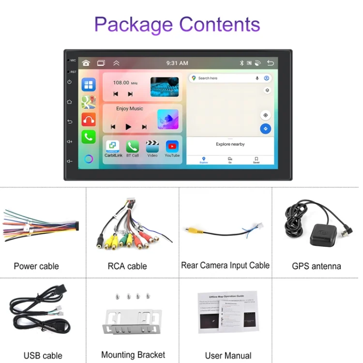 TBD0604973901A_1.webp Android 13.0 Dual Butt Universal Wireless Carplay Car Navigation Center Control All-In-One Monitor - Image 18