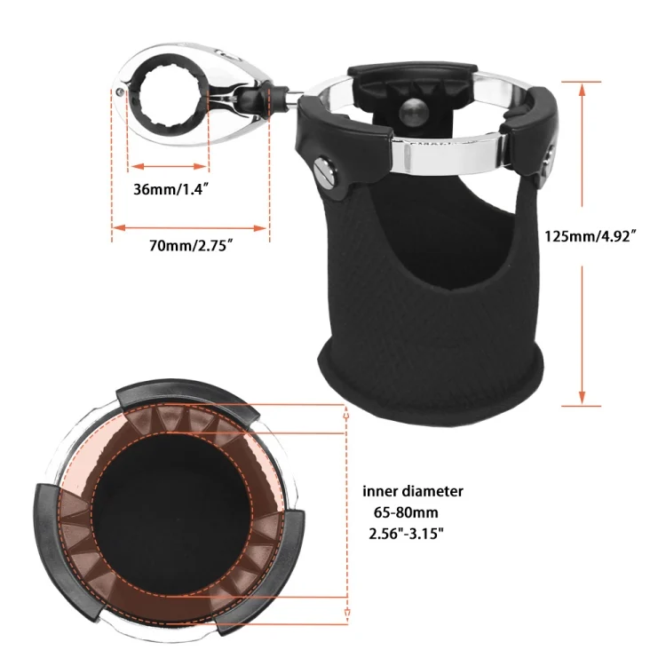 TBD06049748_2.webp Motorcycle Handlebar Cup Holder Modification Accessories For Harley Davidson - Image 3