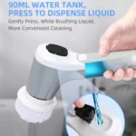 Automatic Water Spray Electric Spin Scrubber 53 Inch Cordless Rechargeable Cleaning Brush - Image 5
