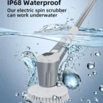 Automatic Water Spray Electric Spin Scrubber 53 Inch Cordless Rechargeable Cleaning Brush - Image 6