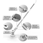 Automatic Water Spray Electric Spin Scrubber 53 Inch Cordless Rechargeable Cleaning Brush - Image 10