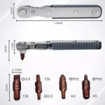36-Tooth Bi-Directional Ratcheting Screwdriver Set With 4 Double-Ended Bits - Image 3