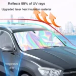 Car Front Windshield Sunshade Colorful Laser Heat Insulation Sunscreen Sunshade Umbrella - Image 3