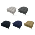 1pair 48 x 48cm Garden Patio Rattan Chair Waterproof Cushion Thick Soft Sofa Cushion - Image 2