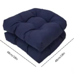 1pair 48 x 48cm Garden Patio Rattan Chair Waterproof Cushion Thick Soft Sofa Cushion - Image 3