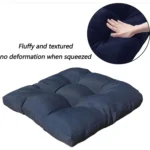 1pair 48 x 48cm Garden Patio Rattan Chair Waterproof Cushion Thick Soft Sofa Cushion - Image 4