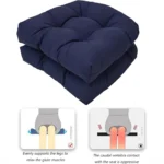 1pair 48 x 48cm Garden Patio Rattan Chair Waterproof Cushion Thick Soft Sofa Cushion - Image 5